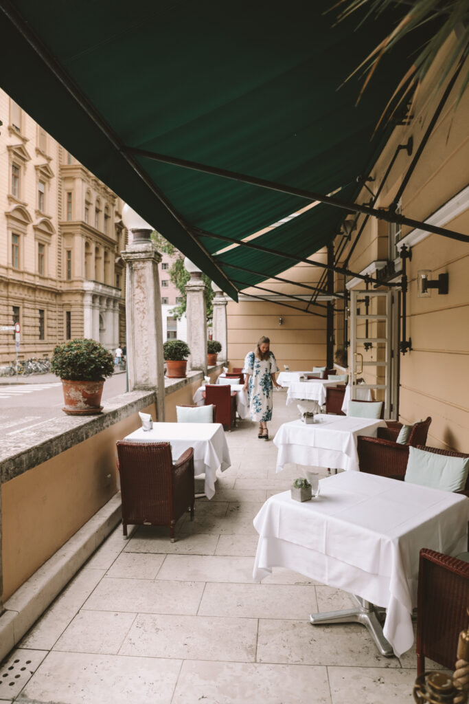 Terrace of Parkhotel Laurin Bolzano