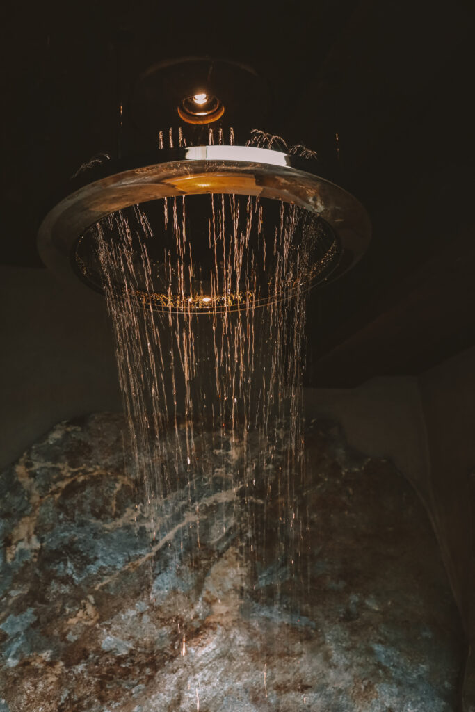 Luxury bathroom with Dornbracht designer shower at the Luxury Lakeside Chalet Priesteregg