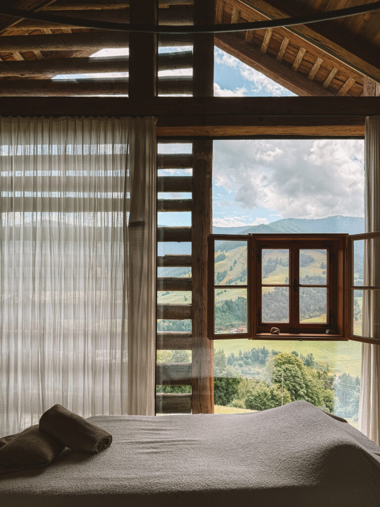 Luxury massage room at Priesteregg Bad with elegant alpine design