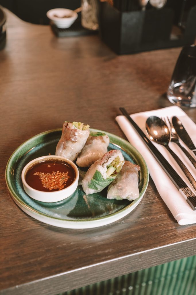 Plated dishes at Vina restaurant
