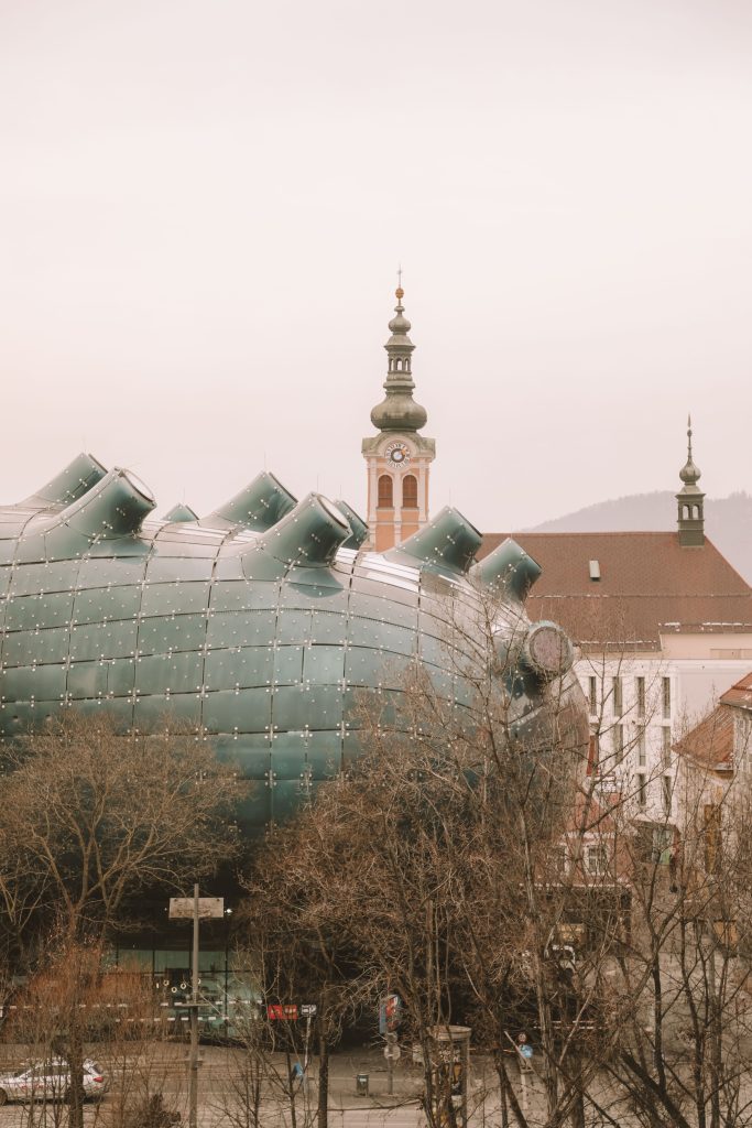 Das Kunsthaus Graz, auch bekannt als Friendly Alien
