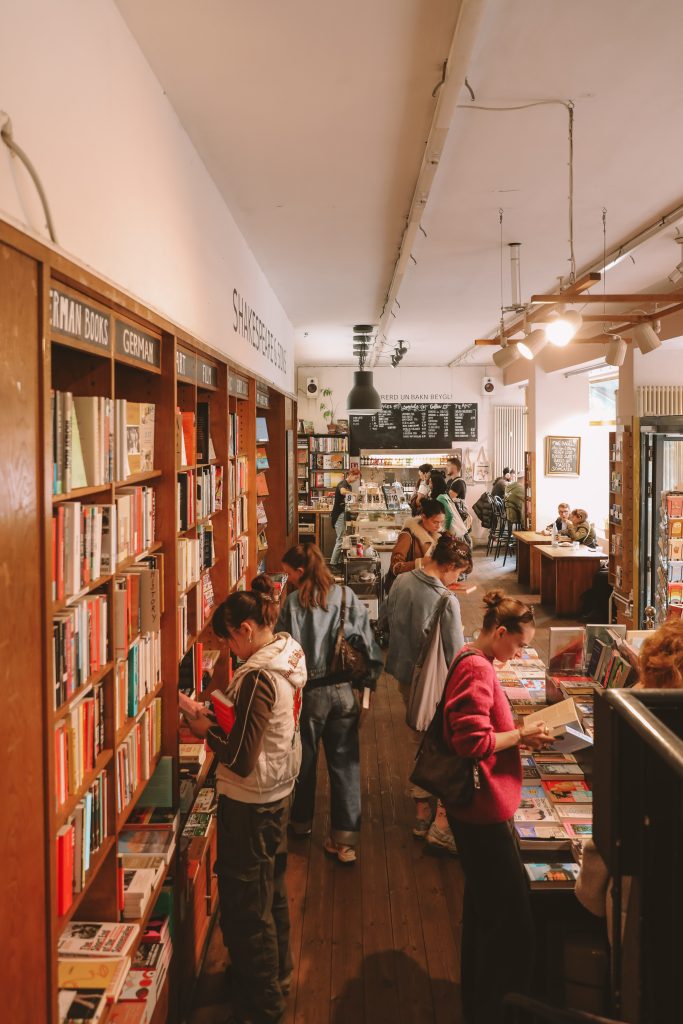 people in Berlin bookshop