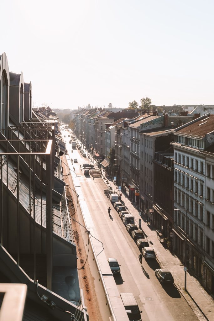 Kreuzberg neighborhood near Orania.Berlin hotel