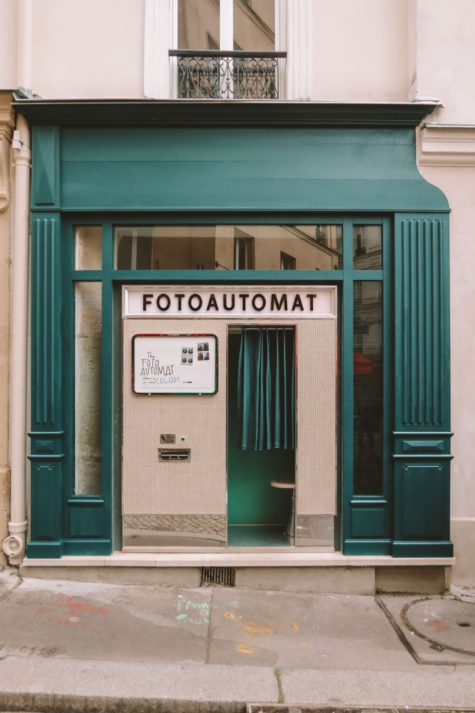 Vintage photo booth in Paris