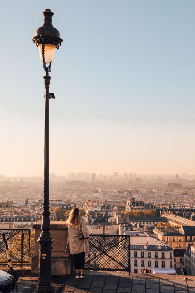 Aussicht über Paris von den Studen von Sacre Coeur